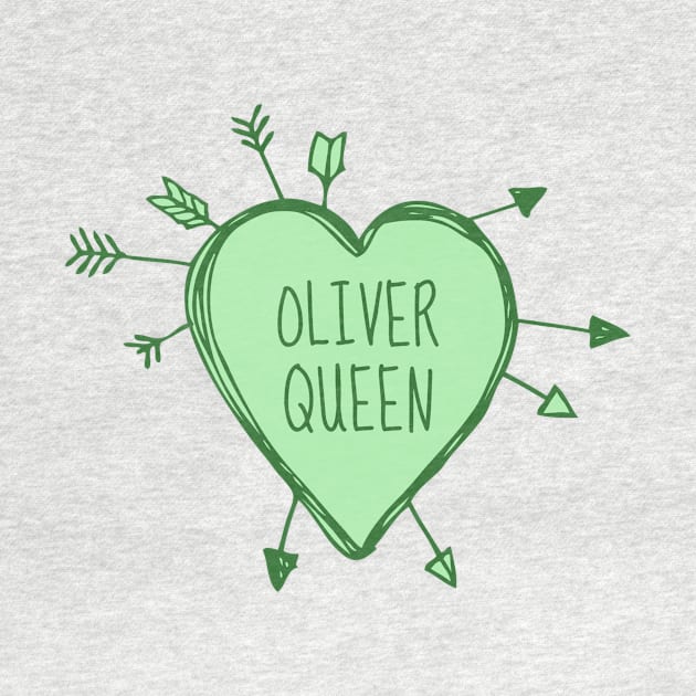 Oliver Queen - Heart with Green Arrows Doodle by FangirlFuel